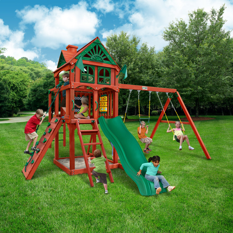Gorilla Playsets Five Star II Cedar Swing Set & Reviews Wayfair